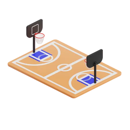 Basketball Field  3D Icon