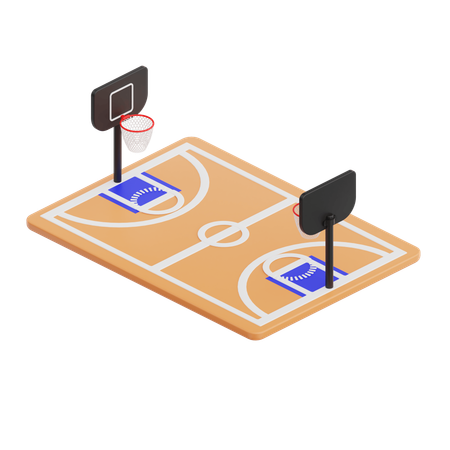 Basketball Field  3D Icon