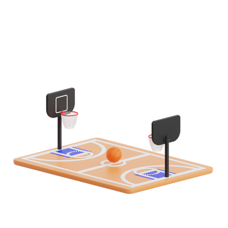 Basketball Field  3D Icon