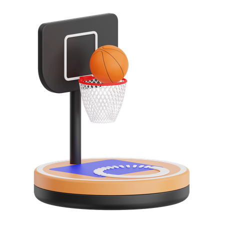 Basketball Field  3D Icon