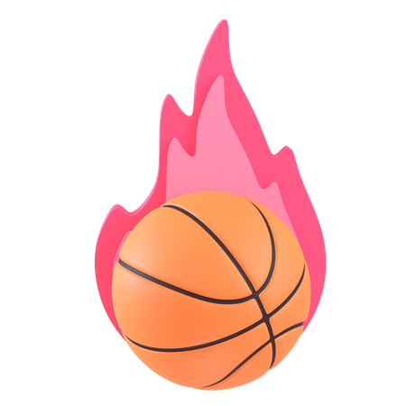 Basketball Fire  3D Icon