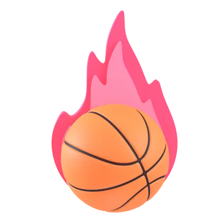 Basketball Fire  3D Icon