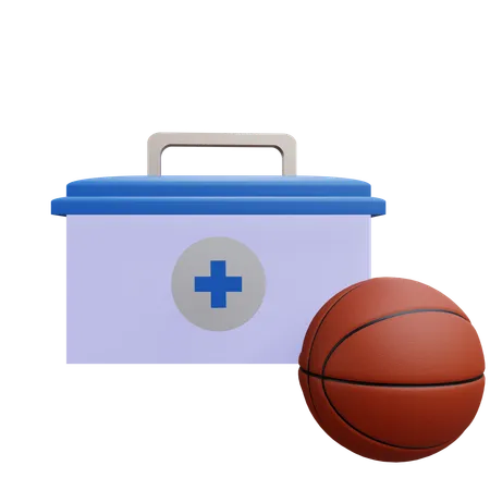 バスケットボールの応急処置  3D Icon