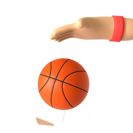 Basketball Holding Hand Gesture  3D Illustration