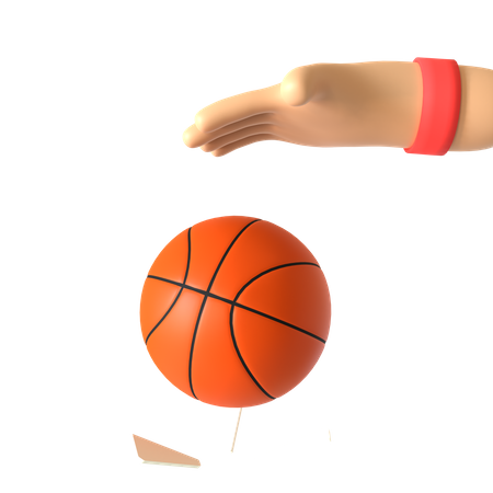 Basketball Holding Hand Gesture 3D Illustration