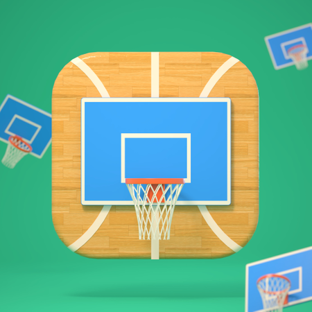 Basketball Hoop  3D Illustration