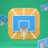 basketball goal 3d logo