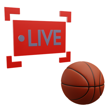 バスケットボールのライブ試合  3D Icon