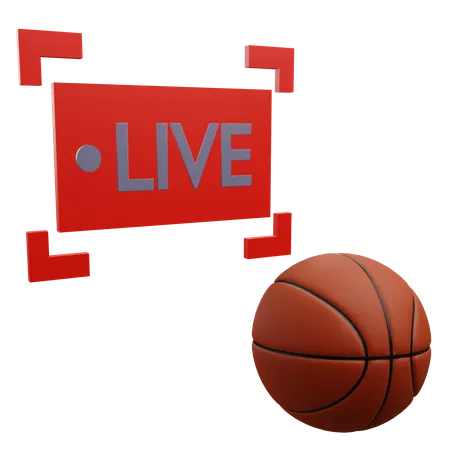 バスケットボールのライブ試合  3D Icon