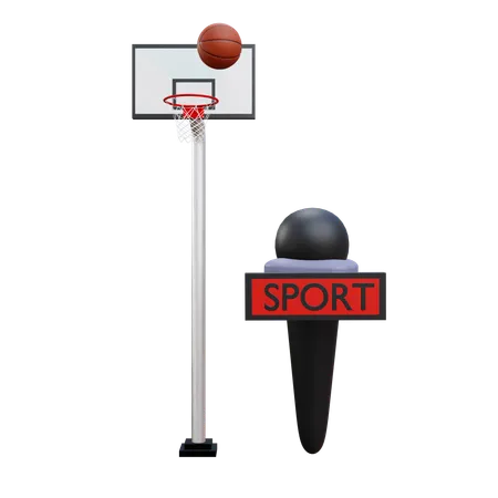 Basketball match live report  3D Icon
