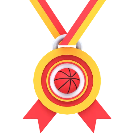 Basketball-Medaille  3D Icon