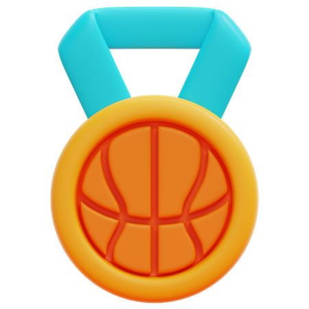 Basketball-Medaille  3D Icon