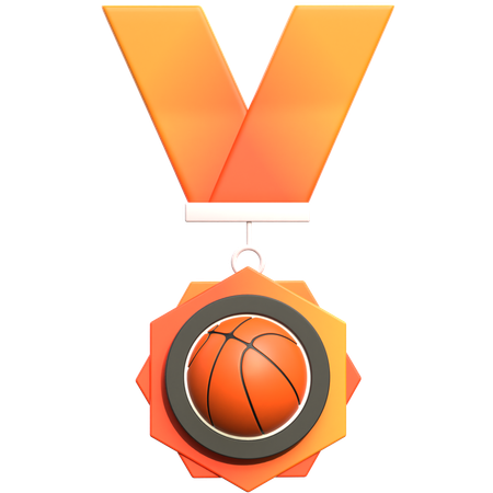 Basketball Medal  3D Icon