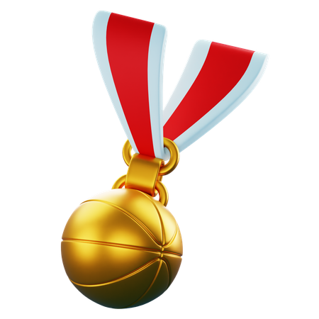 Basketball Medal  3D Icon