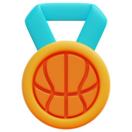Basketball Medal 3D Icon