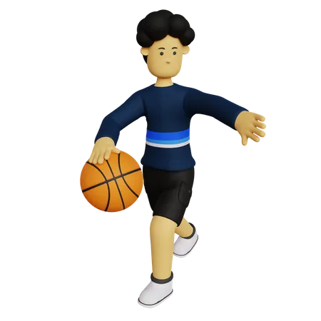 Basketball Player  3D Illustration