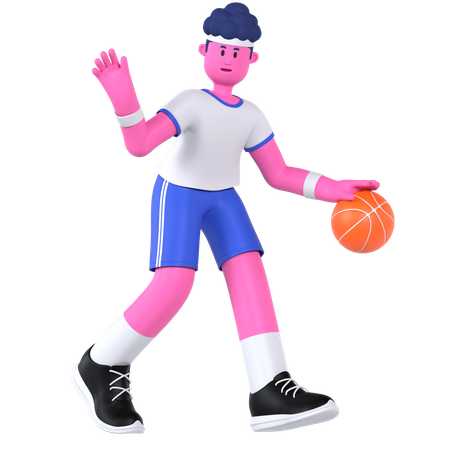 Basketball Player  3D Illustration