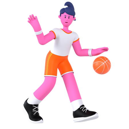 Basketball Player  3D Illustration