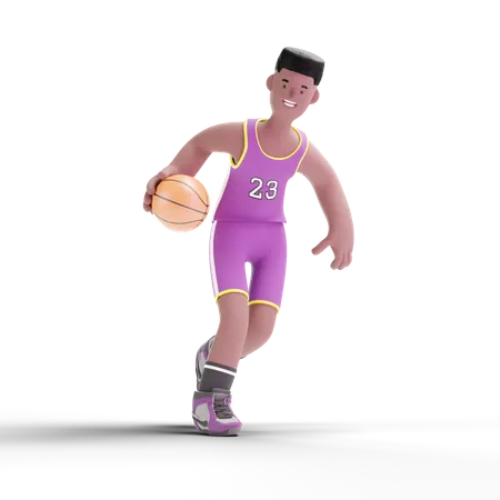 Basketball Player  3D Illustration