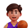 basketball player 3d illustration