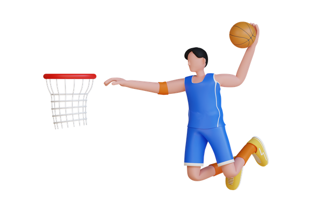 Basketball player  3D Illustration