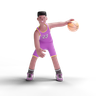 3d basketball player illustration
