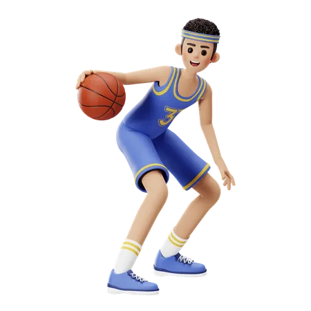 Basketball Player Doing Tricks 3D Illustration