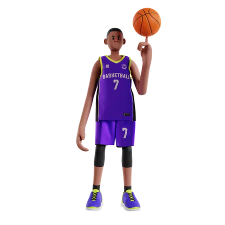 Basketball Player Freestyle  3D Illustration