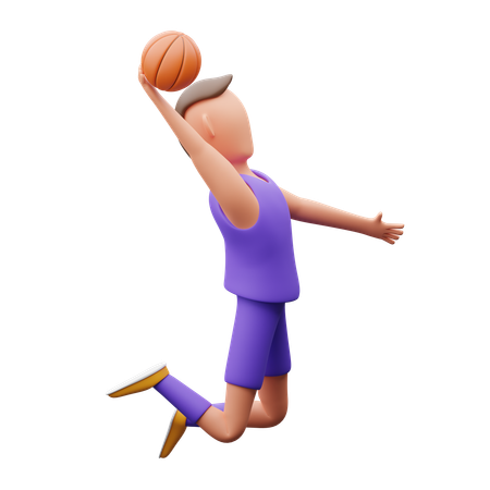 Basketball Player Jumping And Shooting  3D Icon
