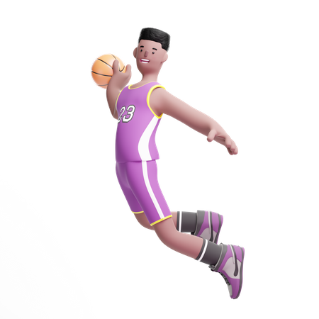 Basketball Player jumping in air  3D Icon