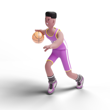 Basketball Player playing in match  3D Icon