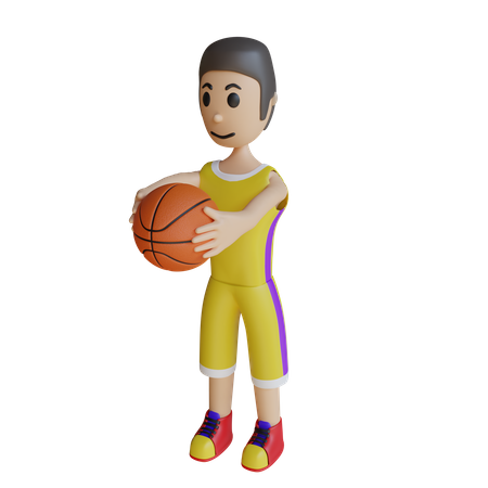 Basketball Player playing move  3D Icon