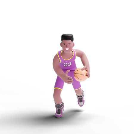 Basketball Player playing move  3D Illustration