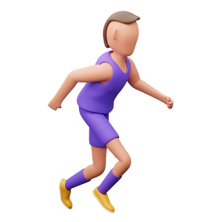 Basketball Player Running  3D Icon
