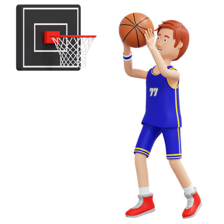 Basketball Player Slam Dunk  3D Icon