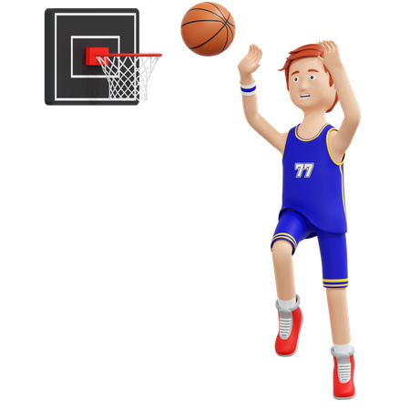 Basketball Player Slam Dunk  3D Icon