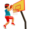 3d basketball goal illustration
