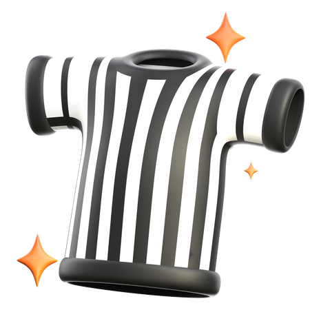 Basketball Referee Shirt  3D Icon