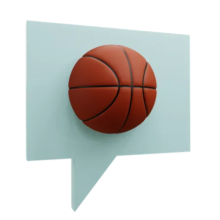 Basketball Speech Buble  3D Icon