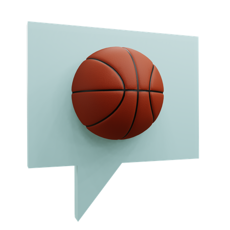 Basketball Speech Buble  3D Icon