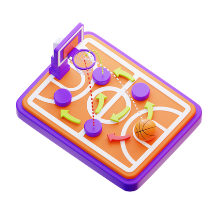 Basketball Strategy  3D Icon