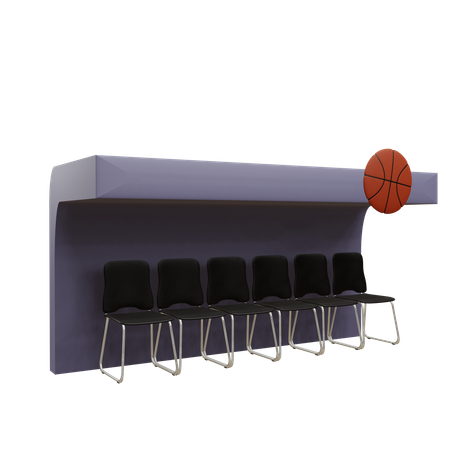 Basketball Substitute Seat  3D Icon
