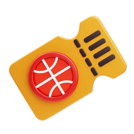 Basketball Ticket  3D Icon