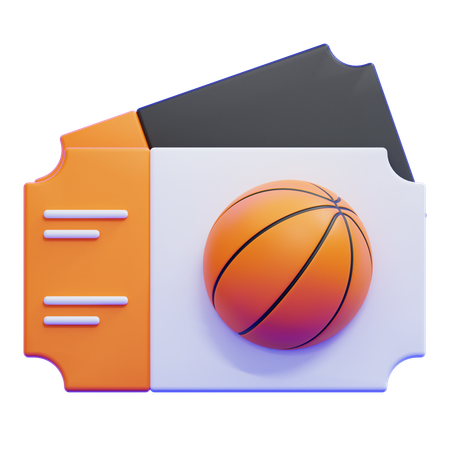 Basketball Ticket  3D Icon