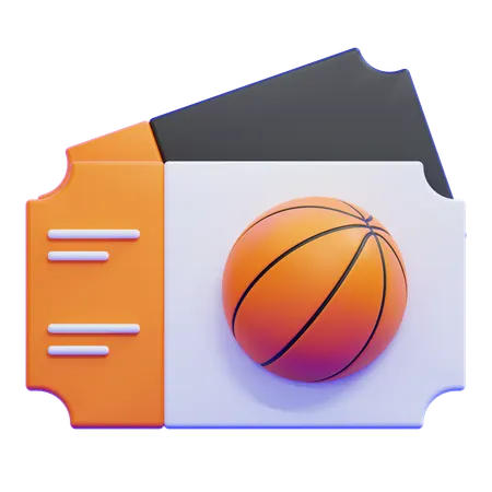 Basketball Ticket  3D Icon
