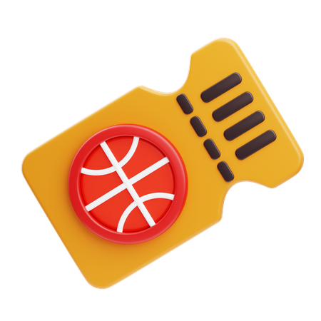 Basketball Ticket  3D Icon