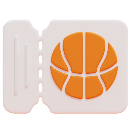 Basketball Ticket 3D Icon