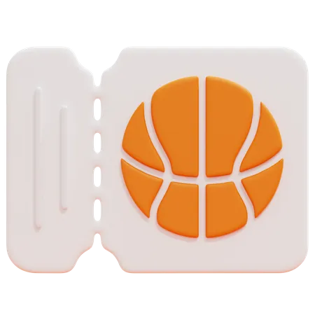 Basketball Ticket 3D Icon