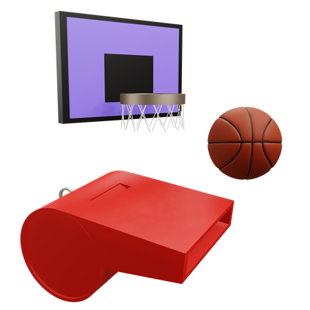 Basketball Whistle  3D Icon