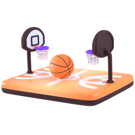 Basketball Platz  3D Icon